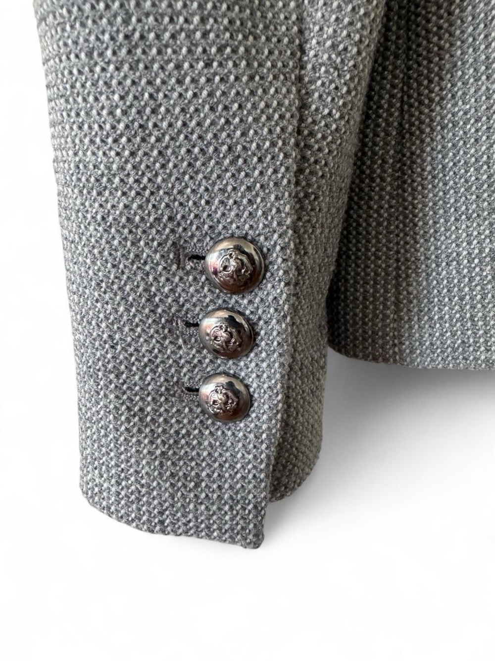 Zara Women's Gray Textured Knit Blazer - Picture 3 of 6